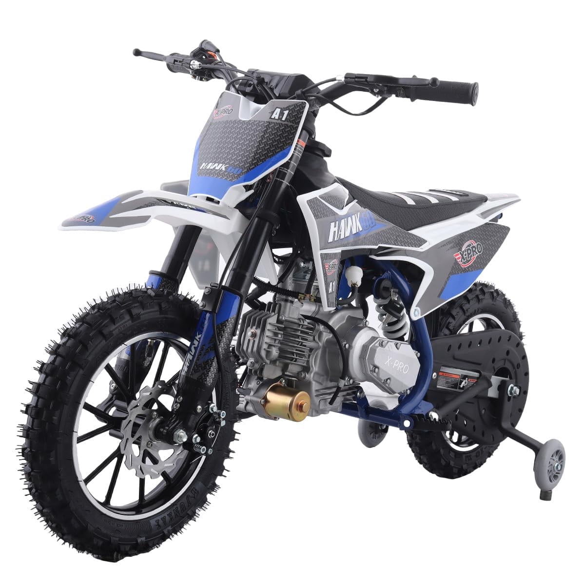 X-Pro Hawk 60 Dirt Bike with CVT Transmission, Electric Start, Disc Brake! 10" Wheels!