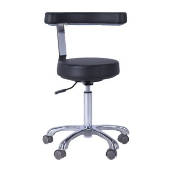 golytefs Medical Stool with Wheels And Backrest Height Adjustable Rolling Stool Salon Shop Home And Medical Dental Assistant Chair (without Foot Rest)