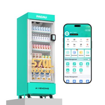 Smart AI Vending Machine (with Card Reader) Features AI Visual Recognition and Cashless Payment Support; Ideal for Gyms, Schools, Hotels, Entertainment Venues, and More