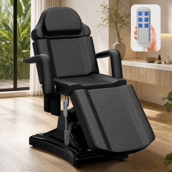 TTGIEET Professional Fully Electric Massage Table, 3-Motor Esthetician Bed with Remote, Heavy-Duty Spa Facial Chair for Salons & Clinics