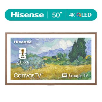 Hisense 50" S7 CanvasTV Series 4K Hi - QLED UHD Google Smart Art TV (50S7SG, 2026 New) - 144Hz, Art Mode, Anti-Glare Panel, Dolby Vision HDR, Hi-Matte Display, Frame & UltraSlim Wall Mount Included