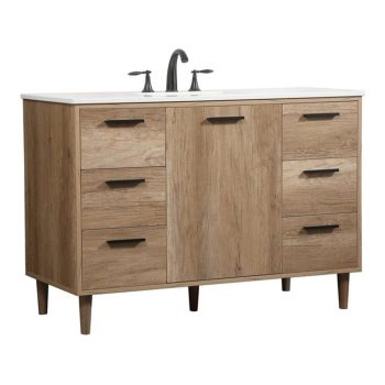 Elegant Decor Baldwin 48" Wood Single Bathroom Vanity in