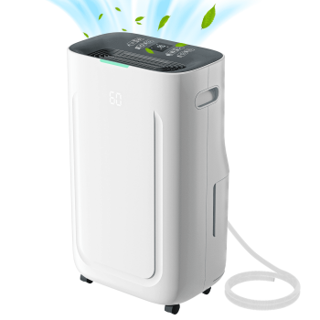 Rocyis 22 Pint/day 5500 sq. ft. Dehumidifier for Home, 1.7 Gallon (6.5L) Water Tanks, Auto Drain or Manual Drainage, for Basements, Bedroom, Bathroom (MAX 50Pint at 95°F, 90%RH)