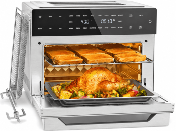 Aeitto 32QT Extra Large Air Fryer, 19-In-1 Air Fryer Toaster Oven Combo with Rotisserie and Dehydrator, Digital Convection Oven Countertop Airfryer Fit 13" Pizza, 1800w