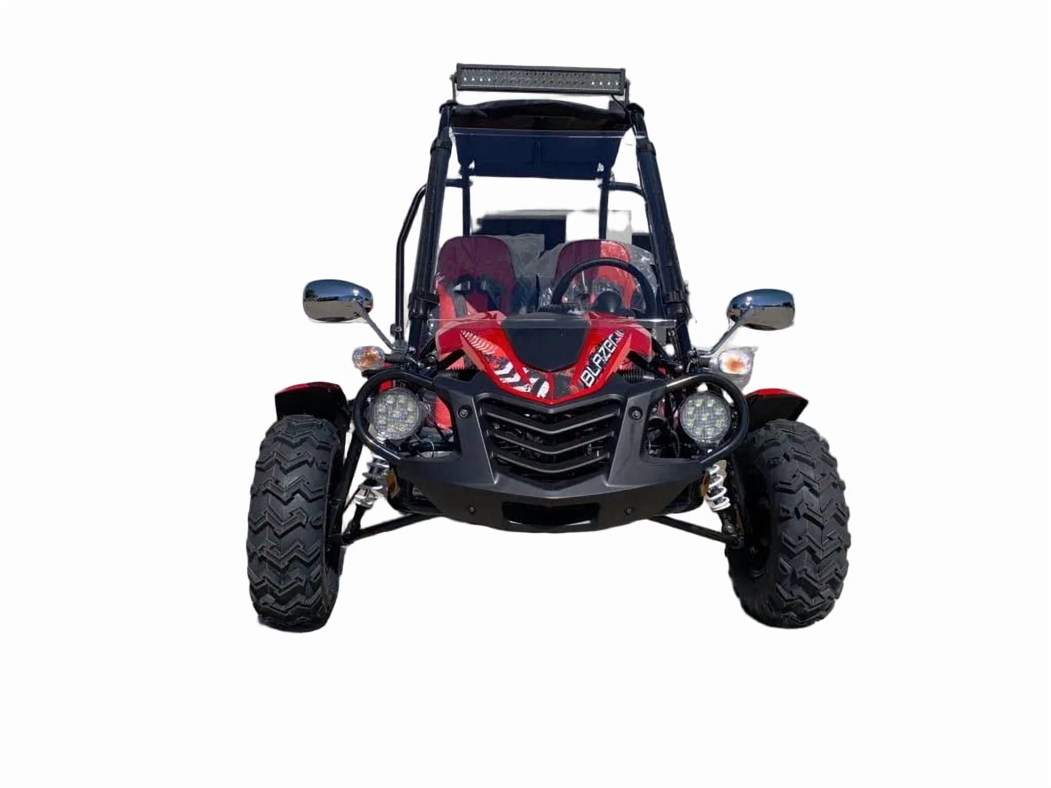 Trailmaster ULTRA BLAZER 200EX EFI Go Kart. Larger Tires, Custom Chrome Rims, Body Kit, Light Bar WindShield Fuel Injected