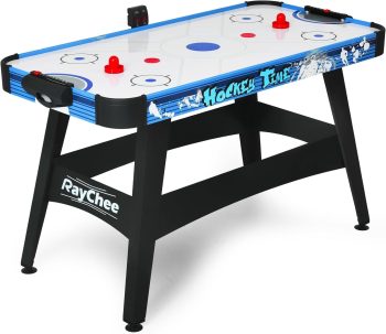 RayChee 54” Air Hockey Table, Indoor Powered Hockey Game Table w/2 Pucks, 2 Pushers, Digital LED Scoreboard, Powerful 12V Motor for Adults and Kids, Home Game Room, Easy Setup