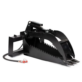 Titan Attachments Stump Bucket Extreme Duty Grapple Attachment, 1/2" Steel Kubota Skid Steer Quick Tach Mount Landscaping