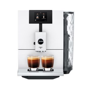 Jura ENA 8 Automatic Coffee Machine with 2.8-Inch Touchscreen Color Display, 3D Brewing Technology and 15 Specialty Coffee Types (Nordic White)
