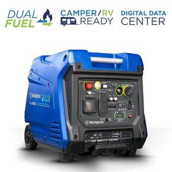 Westinghouse 4500 Peak Watt Electric Start Dual Fuel Portable Inverter Generator with RV Outlet