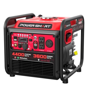 PowerSmart Equipment 4400-Watt Dual Fuel Pull Cord Start awith CO Sentry Power Gas/Propane Generator