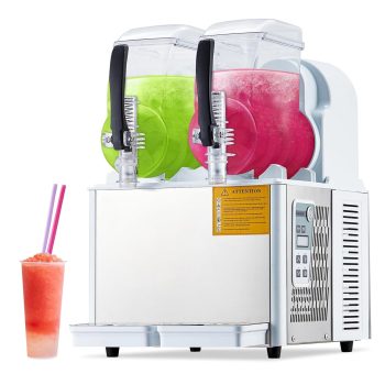 Memoryfield 8L/2 Gal Commercial Slushy Machine, Frozen Drink Margarita & Smoothie-Maker, Self-Cleaning, for Home, Cafe & Restaurant