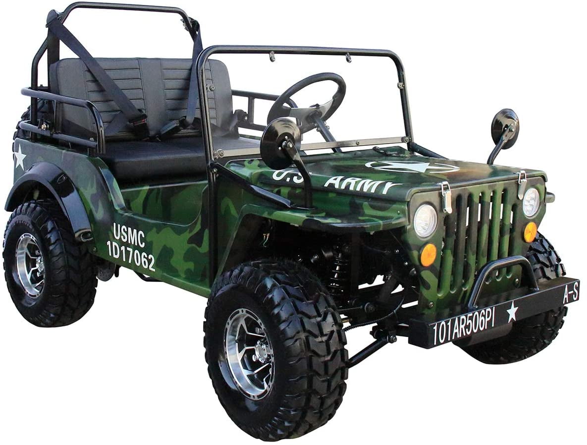 Ricky-power-sports RPS 2 Seater 125cc 7.75HP Gasoline Go-Kart - Camo Green