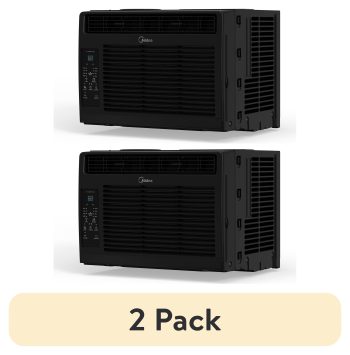 (2 pack) Midea 6,000 BTU 115V Window Air Conditioner with Comfort Sense Remote, up to 250 Sq. ft., Black, MAW06R1WBL-T, New