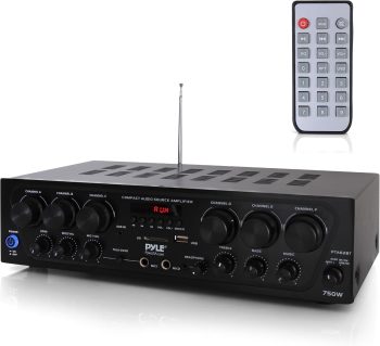 Pyle Bluetooth Home Audio 750 Watt 6 Channel Amplifier Stereo Receiver