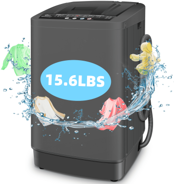 Veeboto Washing Machine, Portable Washer Machine, Full Automatic Washing Machine with Drain Pump Compact Laundry for Home Apartment