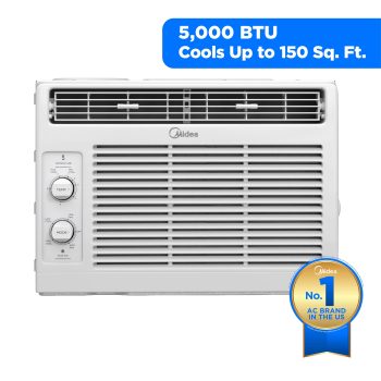 Midea 5,000 BTU 150 Sq ft Mechanical Window Air Conditioner, MAW05M1WWT-N, New