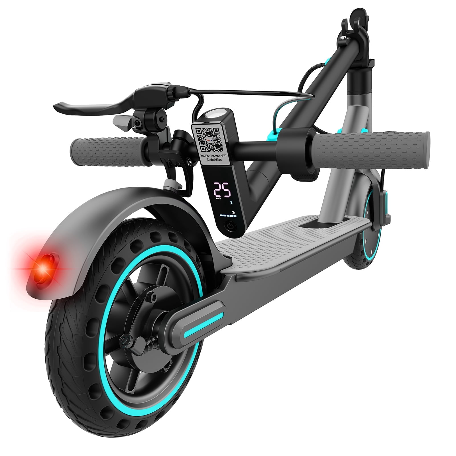 Electric Scooter for Adults 350W 8.5' Solid Tires Folding Commuting E-Scooter with APP and High Speed of 19MPH