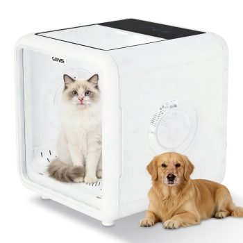 PYY Pet Dryer Box, Automatic Cat Dog Hair Dryer with Interactive Skylight, 360 Bottom Airflow, Temperature Control, Quiet Operation & Safe ABS Material