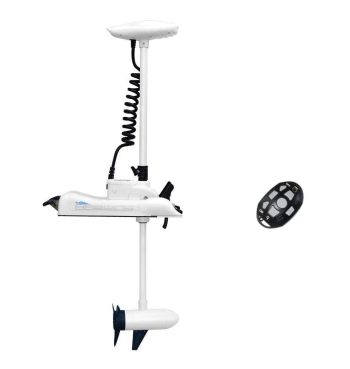 AQUOS Haswing 12V 55LBS 48inch Electric Bow Mount Trolling Motor with 2.4G for Inflatable Boat Kayak Bass Boat Aluminum Boat Fishing, Freshwater and Saltwater Use