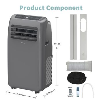 Shinco 10,000 BTU (6,450 DOE) 400 sq ft Portable Air Conditioner