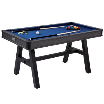 Barrington Billiards Harrison 5 ft Pool Table with 2 Cue Sticks & Complete Accessory Set, Blue