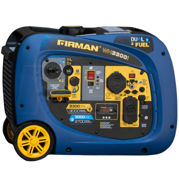 FIRMAN WH03041 Dual Fuel Inverter Generator, 3300W/3000W, 30A RV Ready, Recoil Start, Parallel Capable