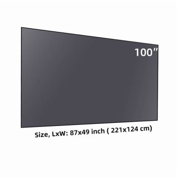 Yinzam 100inch Laser Long Throw Projector Fresnel Screen for Day Light Using, 85% Ambient Light Rejecting (ALR) Fresnel Projector Screen for Long Throw Projector