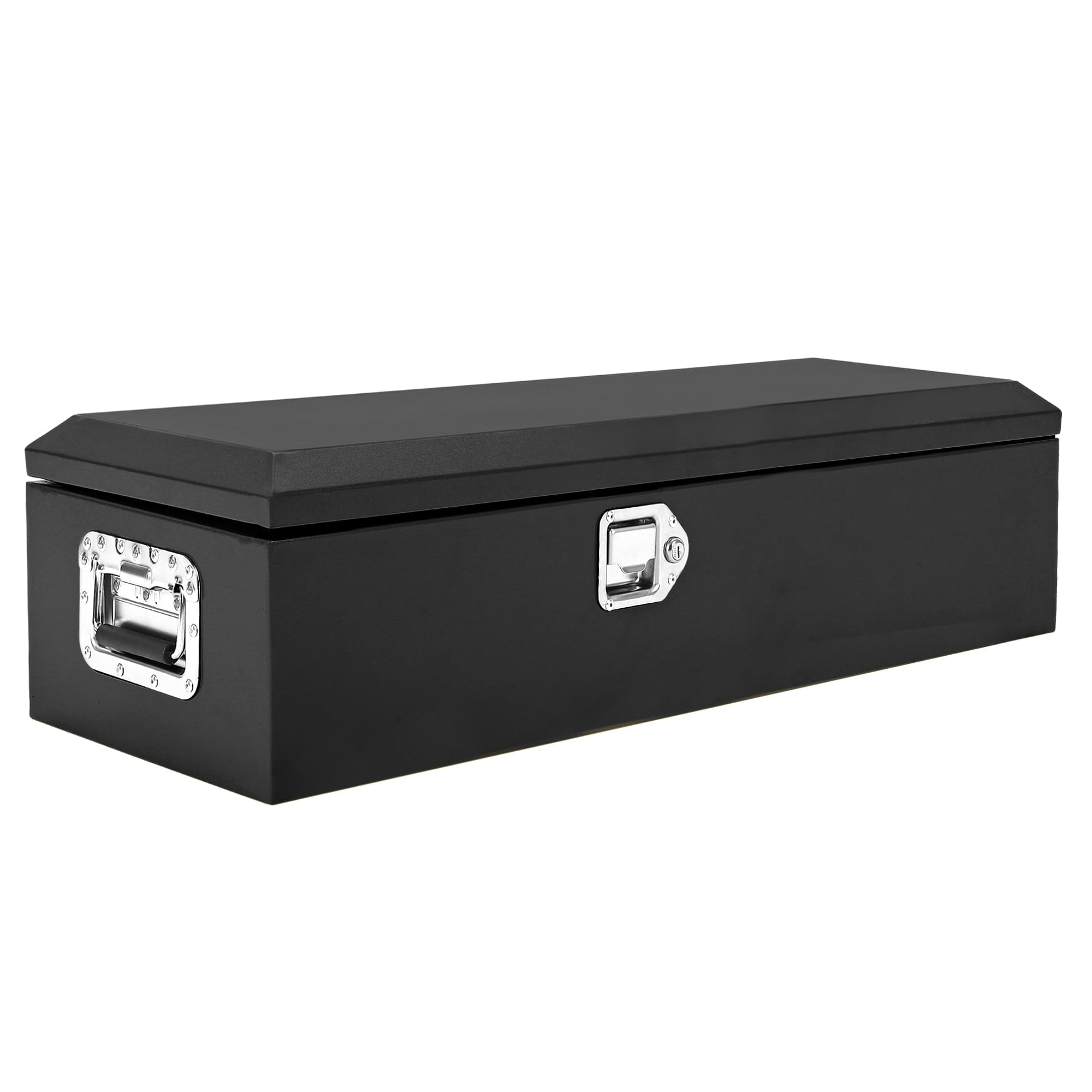 Truck Bed Tool Box,Heavy Duty Diamond Plate Tool Box with Side Handles, Lock and Keys,Storage Organizer Chest Box for Pickup, Truck Bed, RV, Trailer