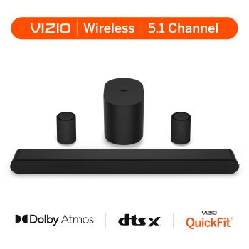 VIZIO 5.1 Soundbar System with Dolby Atmos, Corded Electric, 1 Each, Wireless Technology, Black SV510XW-0906