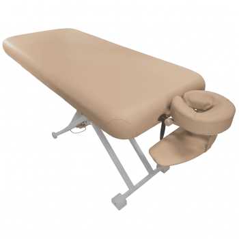 Spa Luxe Electric Lift Massage Table with Face rest and Arm shelf by Massage Tools-Tan