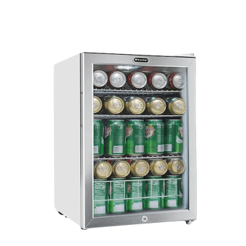 Whynter Can Stainless Steel Beverage Refrigerator with Lock, 2.5 Cu. Ft. BR-091WS