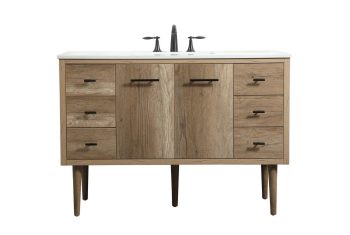 Elegant Decor Cyrus 48" Aluminum MDF Single Bathroom Vanity in