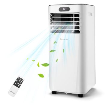 Costway 6000 BTU 350 Sq Ft Portable Air Conditioner with Remote Control
