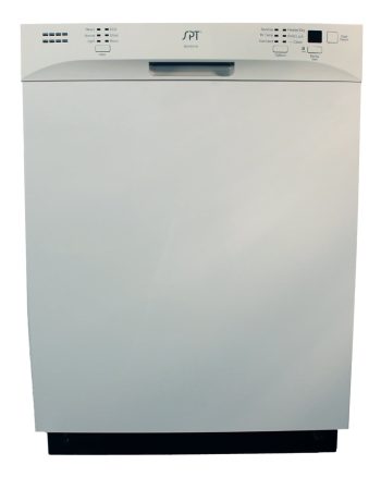 Sunpentown Energy Star 24 Built-In Stainless Steel Tall Tub Dishwasher with Heated Drying, White SD-6501W