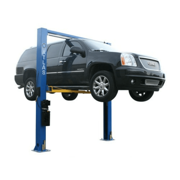 Atlas Automotive Equipment 9OHSC-SS 2-Post Vehicle Overhead Lift, 119 Minimum Ceiling Height, 9,000lb Capacity, Clear Floor, 11'10" Height, 3-Stage Front and 2-Stage Rear Arms, For DIY/Hobbyists