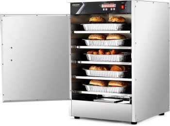 ROVSUN 5-Tier Commercial Food Warmer, Hot Box Food Warmer Pizza Warmer w/Removable Shelves Water Tray, Hot Holding Cabinet Electric Countertop for Catering Buffet Restaurant