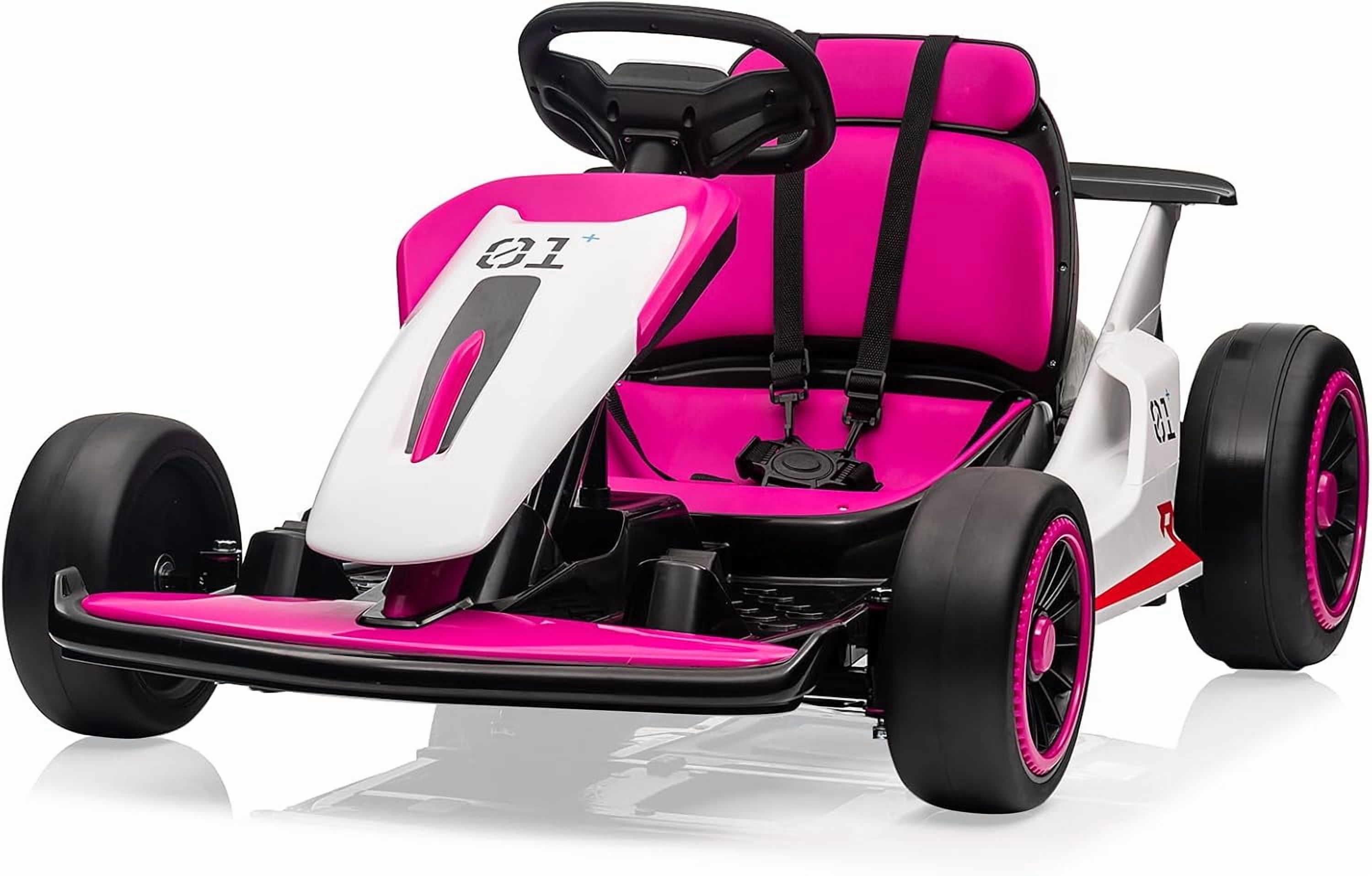 Electric Go Kart for Kids, 24V 7AH Battery Powered Drift Kart Car, Ride on Cart for Kids with Two Speed, Racing Toy with Fast Two 150W Motors