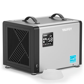 Yaufey 70 Pint Commercial Dehumidifier with Built-in Pump, for Basements & Large Spaces up to 5000 Sq. Ft, Energy Star, Continuous Drain, Auto Defrost, 24 Pint DOE