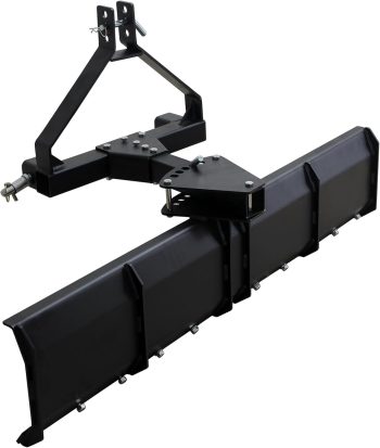 Garvee 52 inch 3 Point Rear Grading Blade, Heavy Duty Steel Scraper Fit for Tractor Cat0 & Cat1
