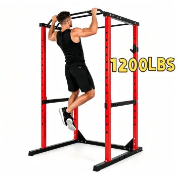 Power Cage, 1200lb Capacity Power Rack, Lifting Cage, for Home Fitness Routine, Gym Workout, Home Gym Equipment, Strength Training
