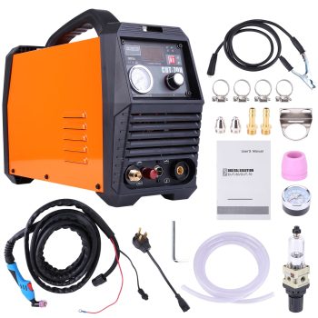 CUT70N High Frequency Plasma Cutter, Dual Voltage 110V/220V 30A/50A Cutting Machine with Air Pressure Check, 2T/4T Trigger Mode, US Standard Industrial Metal Cutter