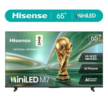 Hisense 65" M7 Mini-LED QLED 4K UHD Google Smart TV (65M7SG, 2026 Model) - Mini LED, Hi - QLED, Dolby Vision, Full Array Local Dimming, HDR10+, Built-in Subwoofer, Game Mode Pro, AI Smooth Motion