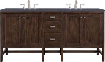 James Martin Vanities E444-V72-MCA-3CSP Addison 72" Free Standing Double Basin Hardwood