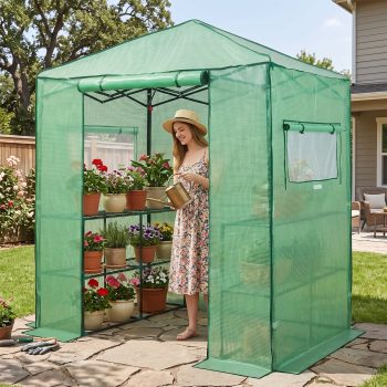 EAGLE PEAK 6x4 Portable Walk-in Greenhouse Instant Outdoor Gardening House Canopy