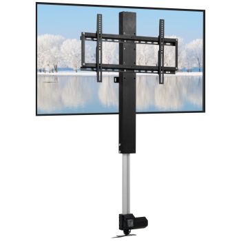 Motorized TV Lift, 31.5" Stroke for 60" Screens, Remote Control, Adjustable Height 42.3"-73.8", 132lbs Capacity, Aluminum Alloy