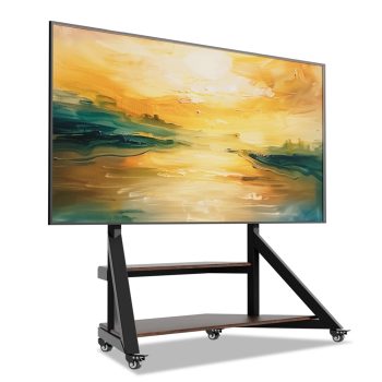 UNHO 65"-100" Rolling Wheeled TV Floor Stand LED LCD TV Cart Mount Bracket, Hold up to 220lbs, Max Vesa 800x600mm