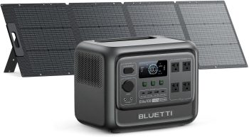 BLUETTI Elite 100 V2 Portable Power Station, 1024Wh Solar Generator with 200W Solar Panel, 1800W AC Outlets for Camping, Home Backup, Emergency Use