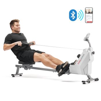 Sunny Health & Fitness Compact Foldable Magnetic Rowing Machine w Bluetooth & FREE SunnyFit® App - SF-RW521020