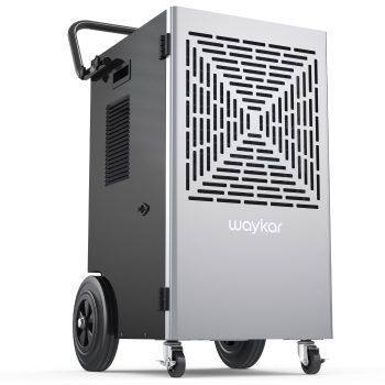 Waykar 155 Pints Commercial Dehumidifier for Large Spaces up to 7500 Sq.Ft with Pump, Smart Humidity Control, Auto Defrost, 24H Timer - for Basements, Warehouses, Home, Office