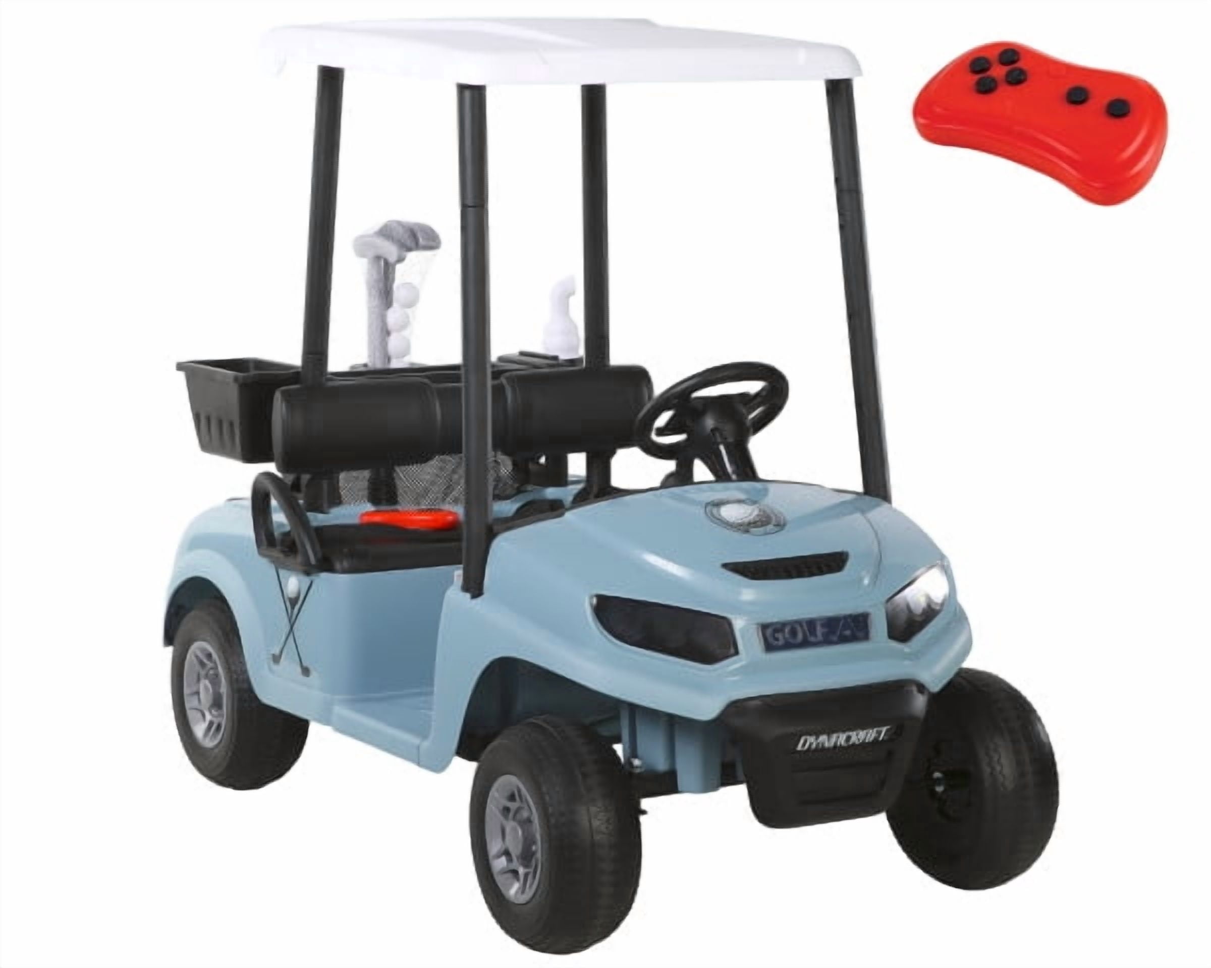 Dynacraft Golf Cart Unisex 24-Volt with Remote Control for Kids Age 3-8 Years, 1-Count